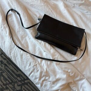 Black Leather Crossbody Clutch everlane